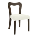 Set di 2 sedie da pranzo moderne Ethan imbottite con schienale aperto