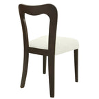 Set di 2 sedie da pranzo moderne Ethan imbottite con schienale aperto