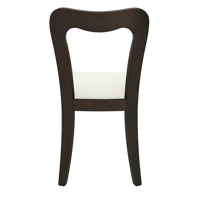 Set di 2 sedie da pranzo moderne Ethan imbottite con schienale aperto
