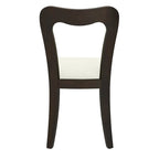 Set di 2 sedie da pranzo moderne Ethan imbottite con schienale aperto