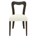 Set di 2 sedie da pranzo moderne Ethan imbottite con schienale aperto