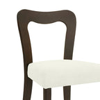 Set di 2 sedie da pranzo moderne Ethan imbottite con schienale aperto
