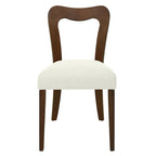 Set di 2 sedie da pranzo moderne Ethan imbottite con schienale aperto