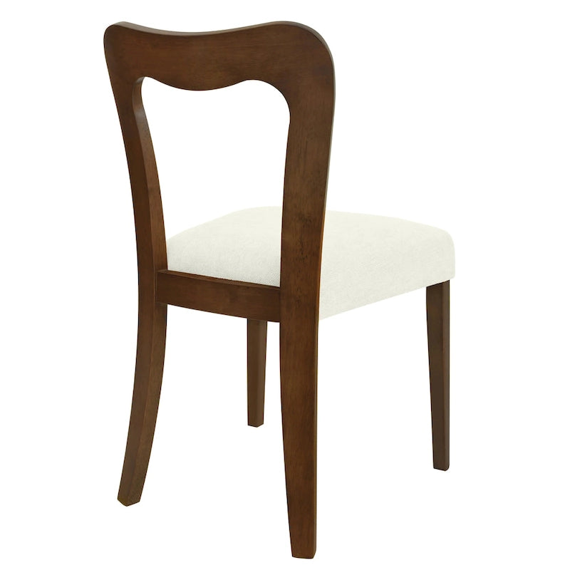 Set di 2 sedie da pranzo moderne Ethan imbottite con schienale aperto