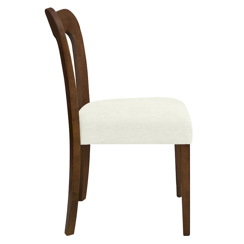 Set di 2 sedie da pranzo moderne Ethan imbottite con schienale aperto