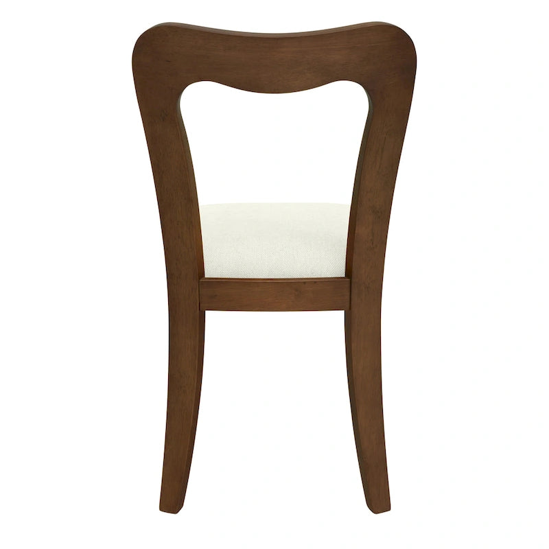 Set di 2 sedie da pranzo moderne Ethan imbottite con schienale aperto