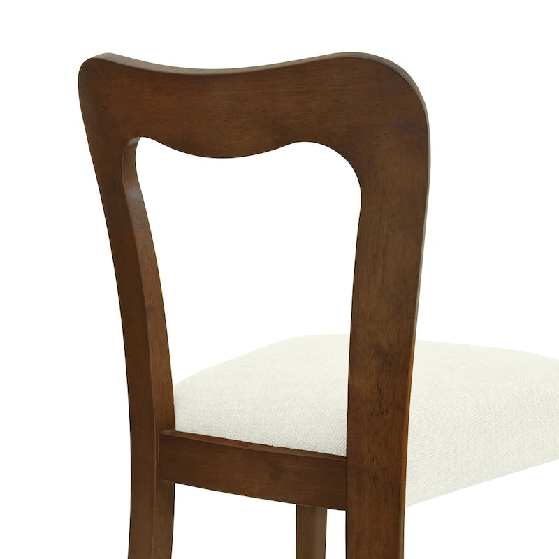 Set di 2 sedie da pranzo moderne Ethan imbottite con schienale aperto