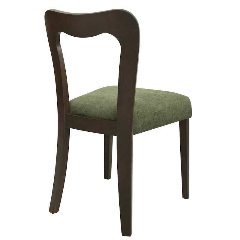 Set di 2 sedie da pranzo moderne Ethan imbottite con schienale aperto