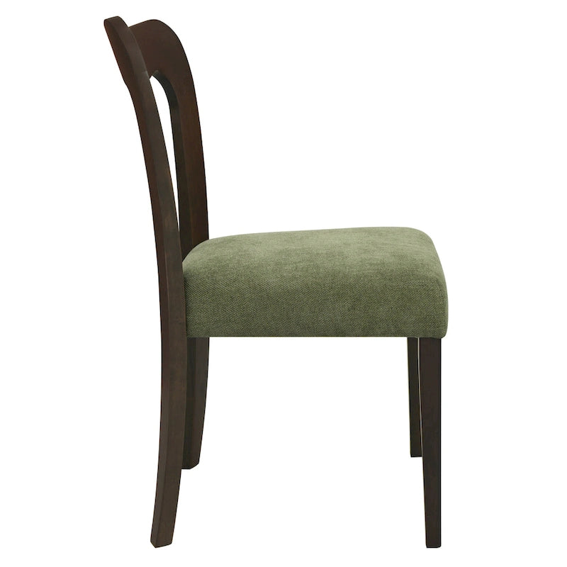 Set di 2 sedie da pranzo moderne Ethan imbottite con schienale aperto