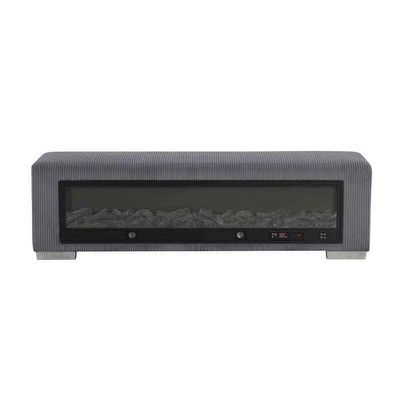 Panca Goffney Chenille con simulatore di camino e audio Bluetooth