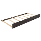 Letto a piattaforma Queen in legno di canna Boho con testiera in legno, letto estraibile e 2 cassetti portaoggetti