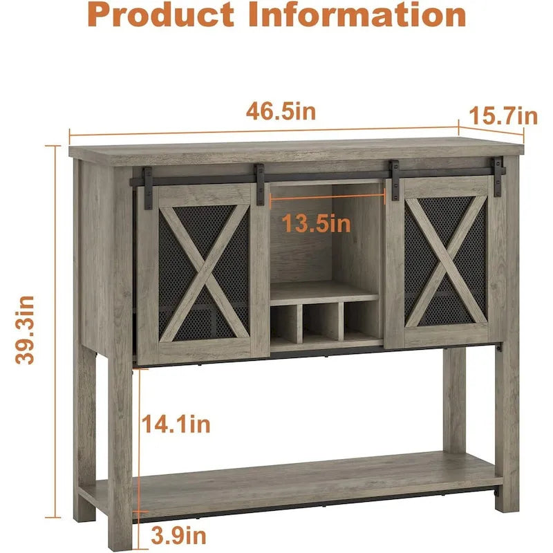 Mobile bar da caffè, credenza con portabicchieri da vino