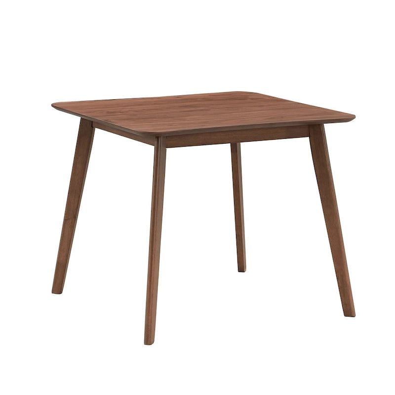 Set da tavolo da pranzo in legno per 4 persone, set da pranzo da cucina da 5 pezzi con tavolo da pranzo quadrato e 4 sedie imbottite in tessuto