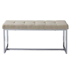 Panca moderna in tessuto Kennedy con base cromata