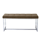 Panca moderna in tessuto Kennedy con base cromata