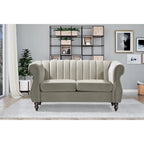 Divanetto Chesterfield "Charlot Velvet" con Braccioli Arrotondati