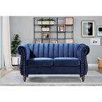 Divanetto Chesterfield "Charlot Velvet" con Braccioli Arrotondati