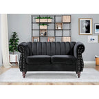 Divanetto Chesterfield "Charlot Velvet" con Braccioli Arrotondati