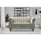 Divanetto Chesterfield "Charlot Velvet" con Braccioli Arrotondati