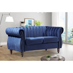 Divanetto Chesterfield "Charlot Velvet" con Braccioli Arrotondati