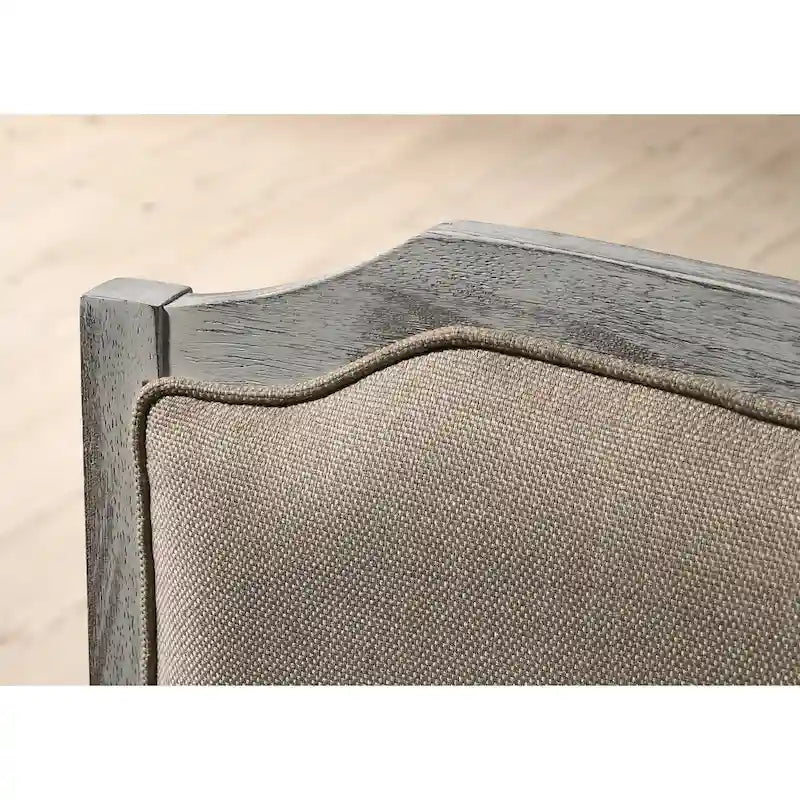 Set da pranzo Salines da 7 pezzi, bianco rustico e rovere