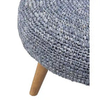 Pouf Ottomano Naturale Fatto a Mano in Legno e Rafia