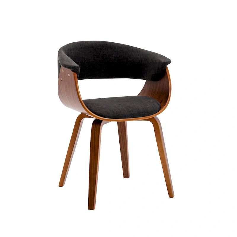 Sedia da pranzo Merin in tessuto con gambe in legno