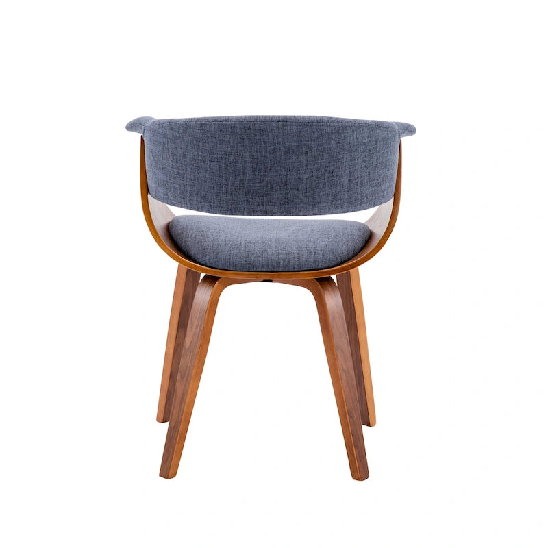 Sedia da pranzo Merin in tessuto con gambe in legno