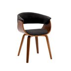 Sedia da pranzo Merin in tessuto con gambe in legno