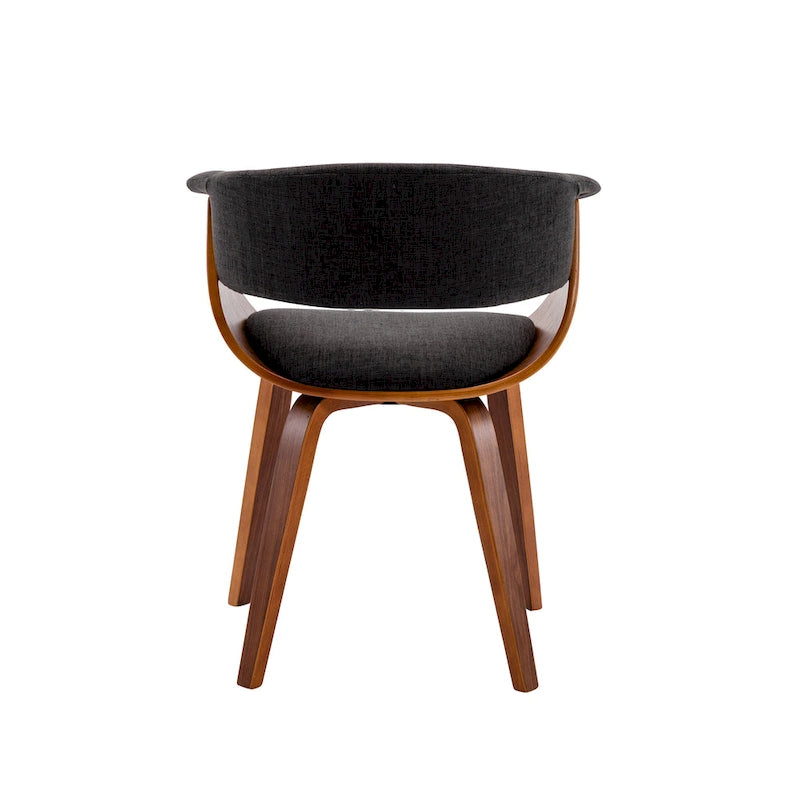 Sedia da pranzo Merin in tessuto con gambe in legno