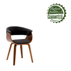 Sedia da pranzo Merin in tessuto con gambe in legno