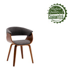 Sedia da pranzo Merin in tessuto con gambe in legno