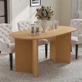 Tavolo da Pranzo Ovale in Legno Massello Stile Nordico - Perfetto per 6 Persone 67 - 67*34*30