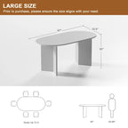 Tavolo da Pranzo Ovale in Legno Massello Stile Nordico - Perfetto per 6 Persone 67 - 67*34*30