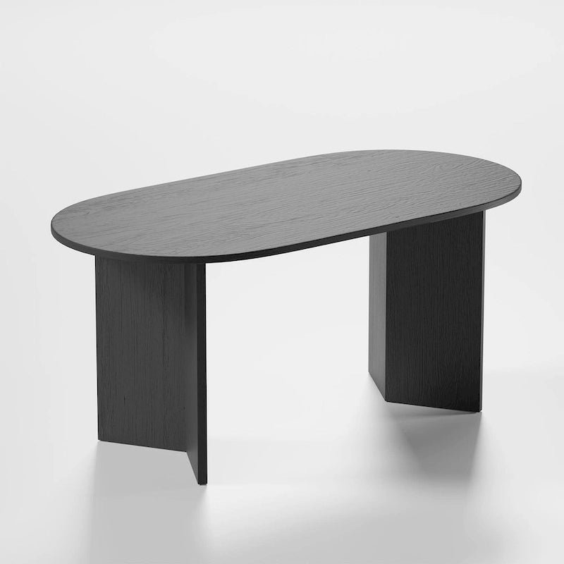 Tavolo da Pranzo Ovale in Legno Massello Stile Nordico - Perfetto per 6 Persone 67 - 67*34*30