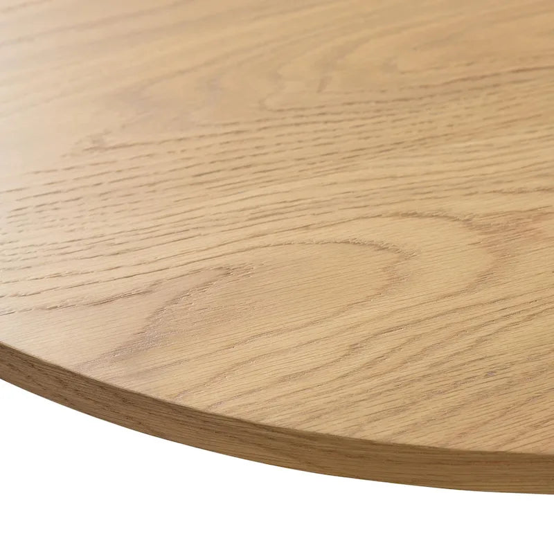 Tavolo da Pranzo Ovale in Legno Massello Stile Nordico - Perfetto per 6 Persone 67 - 67*34*30