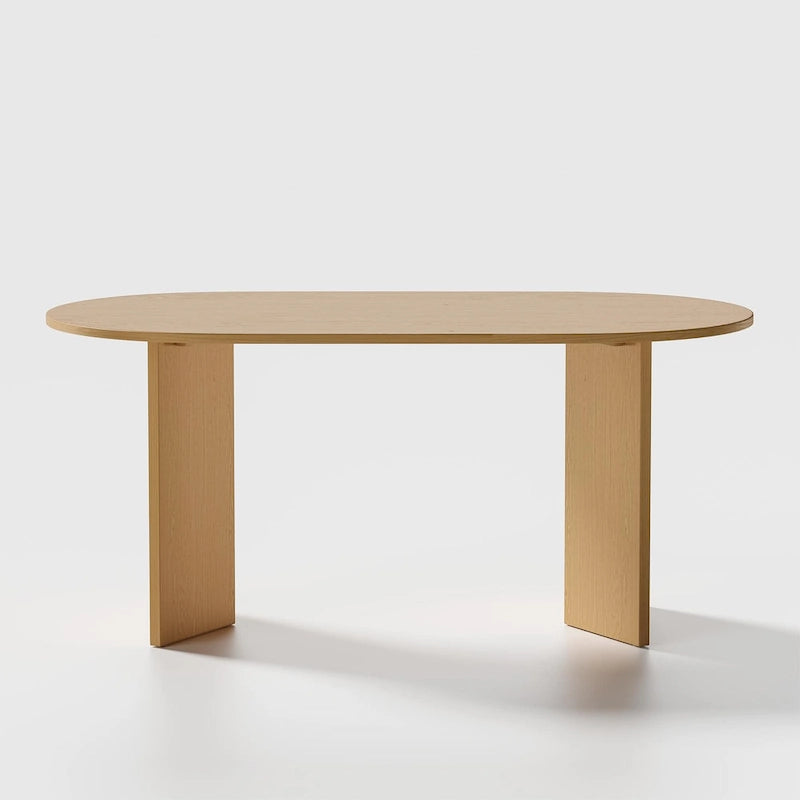 Tavolo da Pranzo Ovale in Legno Massello Stile Nordico - Perfetto per 6 Persone 67 - 67*34*30