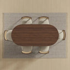 Tavolo da Pranzo Ovale in Legno Massello Stile Nordico - Perfetto per 6 Persone 67 - 67*34*30