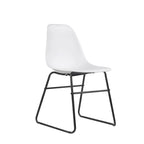 Sedie da pranzo moderne Alivia senza braccioli con gambe in ferro (set da 2)
