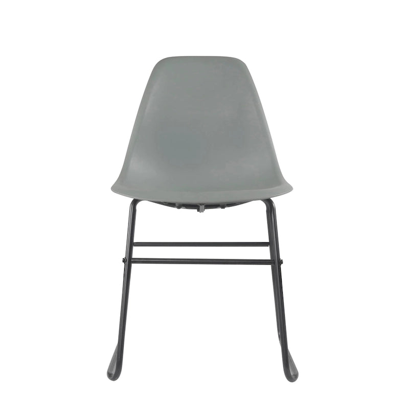 Sedie da pranzo moderne Alivia senza braccioli con gambe in ferro (set da 2)
