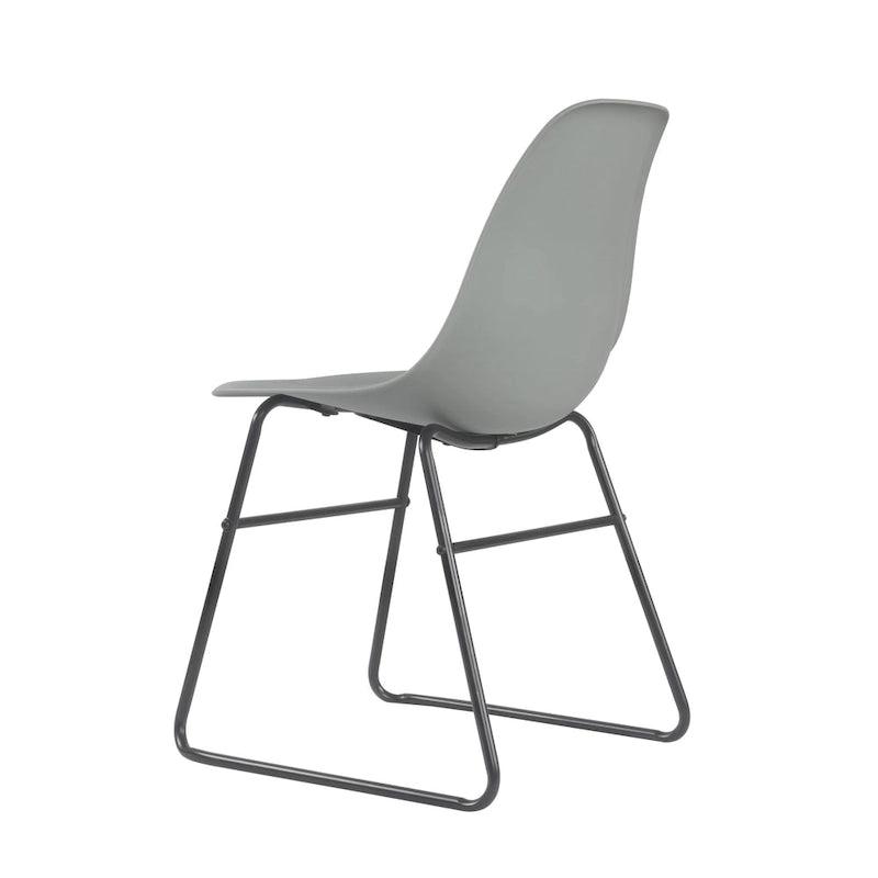 Sedie da pranzo moderne Alivia senza braccioli con gambe in ferro (set da 2)