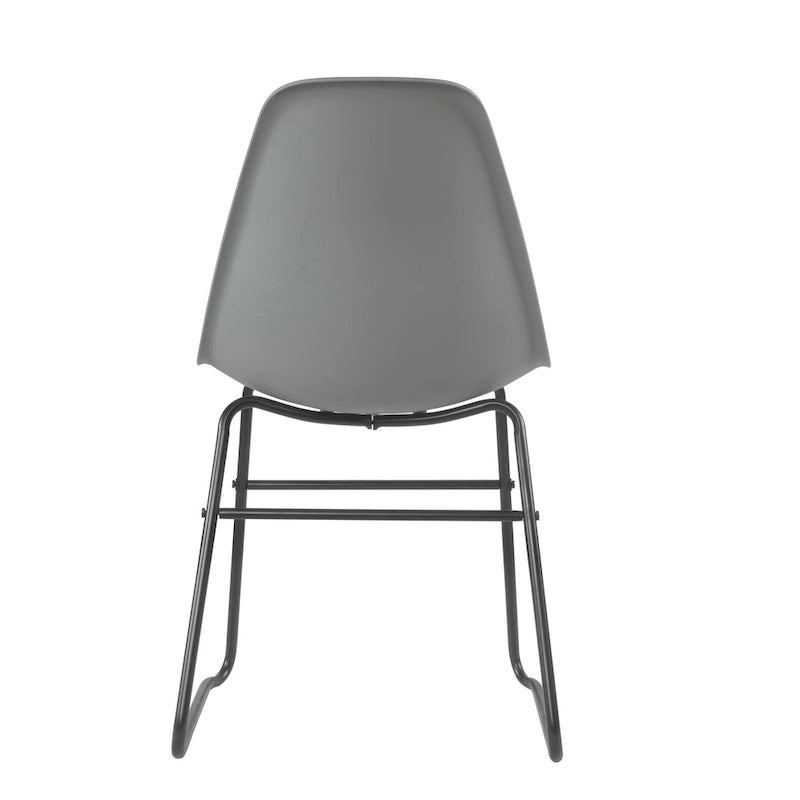 Sedie da pranzo moderne Alivia senza braccioli con gambe in ferro (set da 2)