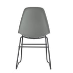 Sedie da pranzo moderne Alivia senza braccioli con gambe in ferro (set da 2)