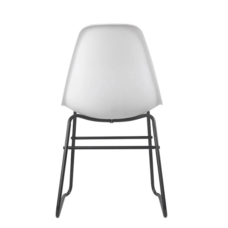 Sedie da pranzo moderne Alivia senza braccioli con gambe in ferro (set da 2)