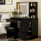 Makeup Vanity Set with 3 model Light & Stool