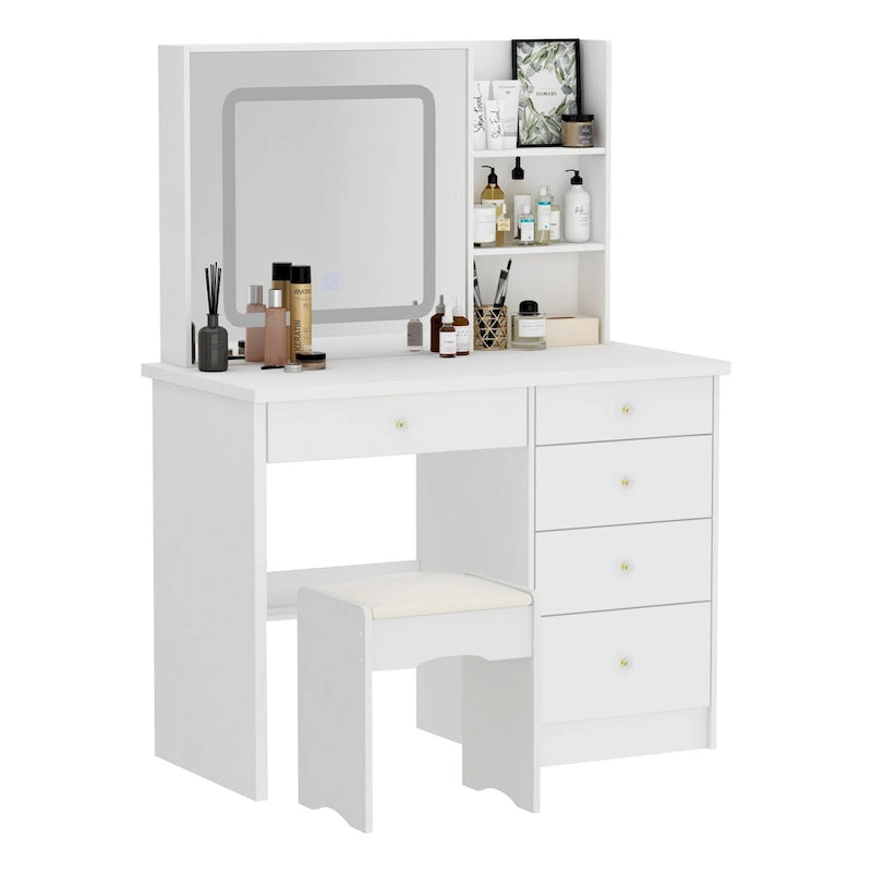 Set Toeletta Trucco con 3 modelli di luce e Sgabello