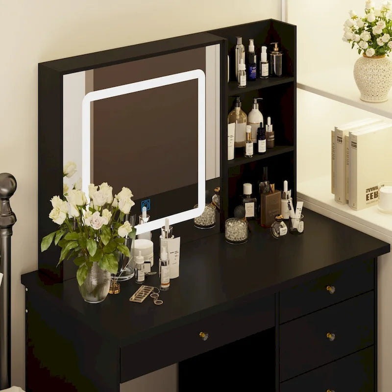 Set Toeletta Trucco con 3 modelli di luce e Sgabello