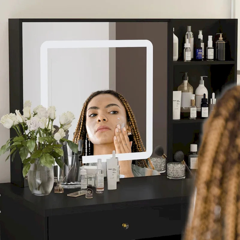 Set Toeletta Trucco con 3 modelli di luce e Sgabello
