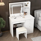 Set Toeletta Trucco con 3 modelli di luce e Sgabello