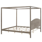 Letto a piattaforma a baldacchino King Size con testiera e gambe di supporto